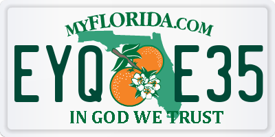 FL license plate EYQE35