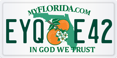 FL license plate EYQE42