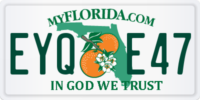FL license plate EYQE47