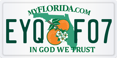 FL license plate EYQF07