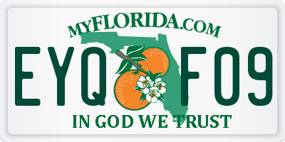 FL license plate EYQF09