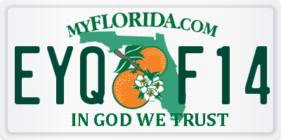 FL license plate EYQF14