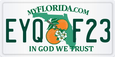 FL license plate EYQF23