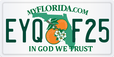 FL license plate EYQF25