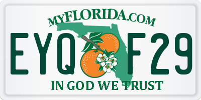 FL license plate EYQF29