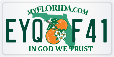 FL license plate EYQF41