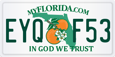 FL license plate EYQF53
