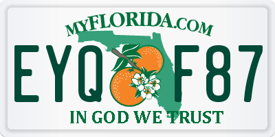 FL license plate EYQF87