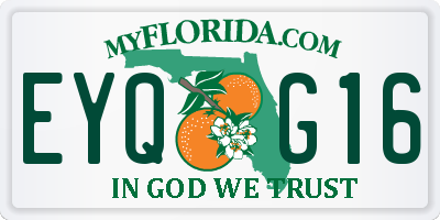 FL license plate EYQG16