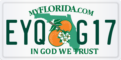 FL license plate EYQG17