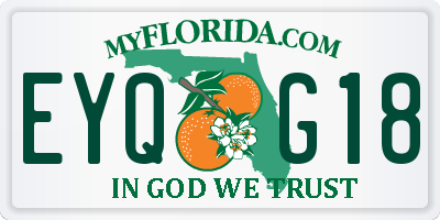 FL license plate EYQG18