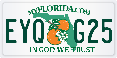 FL license plate EYQG25