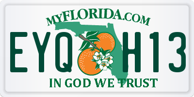 FL license plate EYQH13