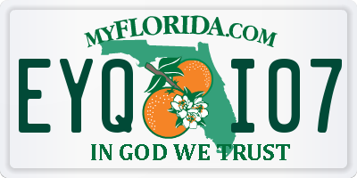 FL license plate EYQI07