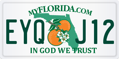 FL license plate EYQJ12