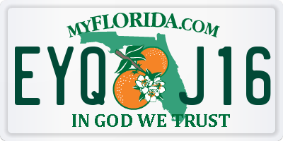 FL license plate EYQJ16