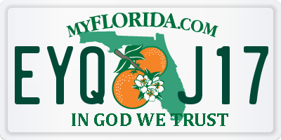 FL license plate EYQJ17
