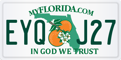 FL license plate EYQJ27