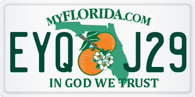 FL license plate EYQJ29