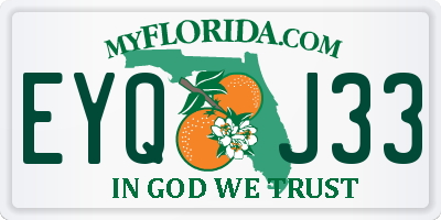 FL license plate EYQJ33