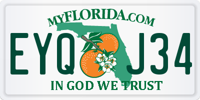 FL license plate EYQJ34