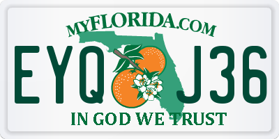FL license plate EYQJ36