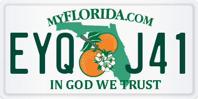 FL license plate EYQJ41