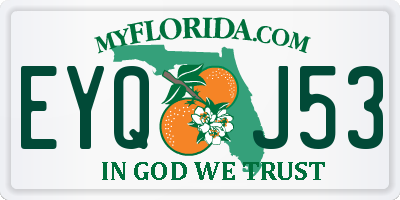 FL license plate EYQJ53