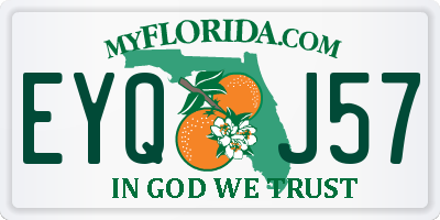 FL license plate EYQJ57