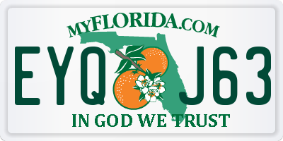 FL license plate EYQJ63
