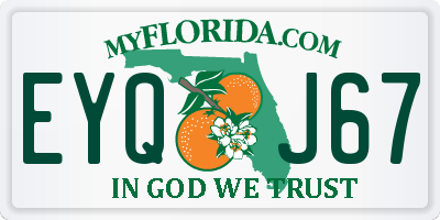 FL license plate EYQJ67