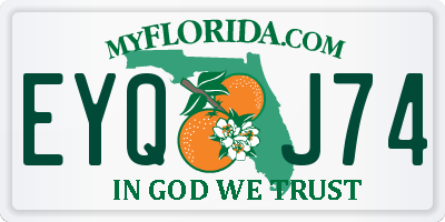 FL license plate EYQJ74