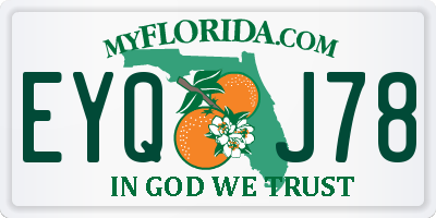 FL license plate EYQJ78