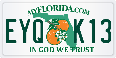 FL license plate EYQK13