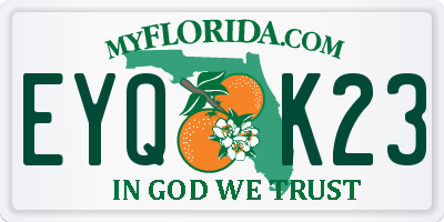 FL license plate EYQK23