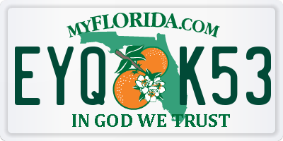 FL license plate EYQK53