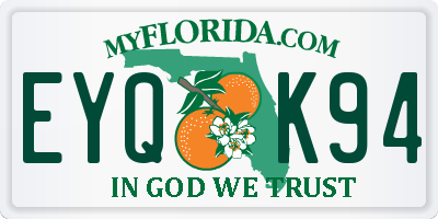 FL license plate EYQK94