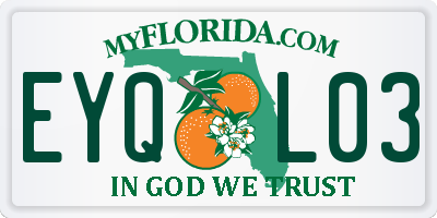 FL license plate EYQL03