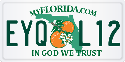 FL license plate EYQL12