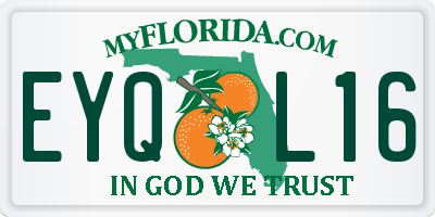 FL license plate EYQL16