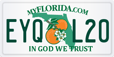 FL license plate EYQL20