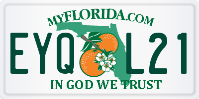 FL license plate EYQL21