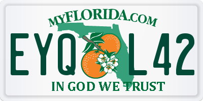 FL license plate EYQL42