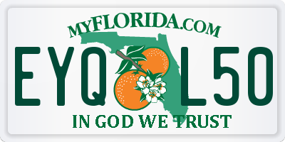 FL license plate EYQL50