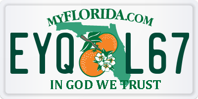 FL license plate EYQL67