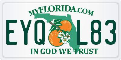 FL license plate EYQL83