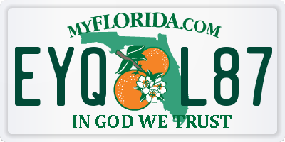 FL license plate EYQL87