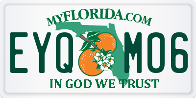 FL license plate EYQM06