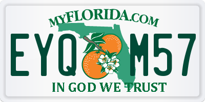 FL license plate EYQM57