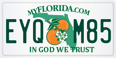 FL license plate EYQM85